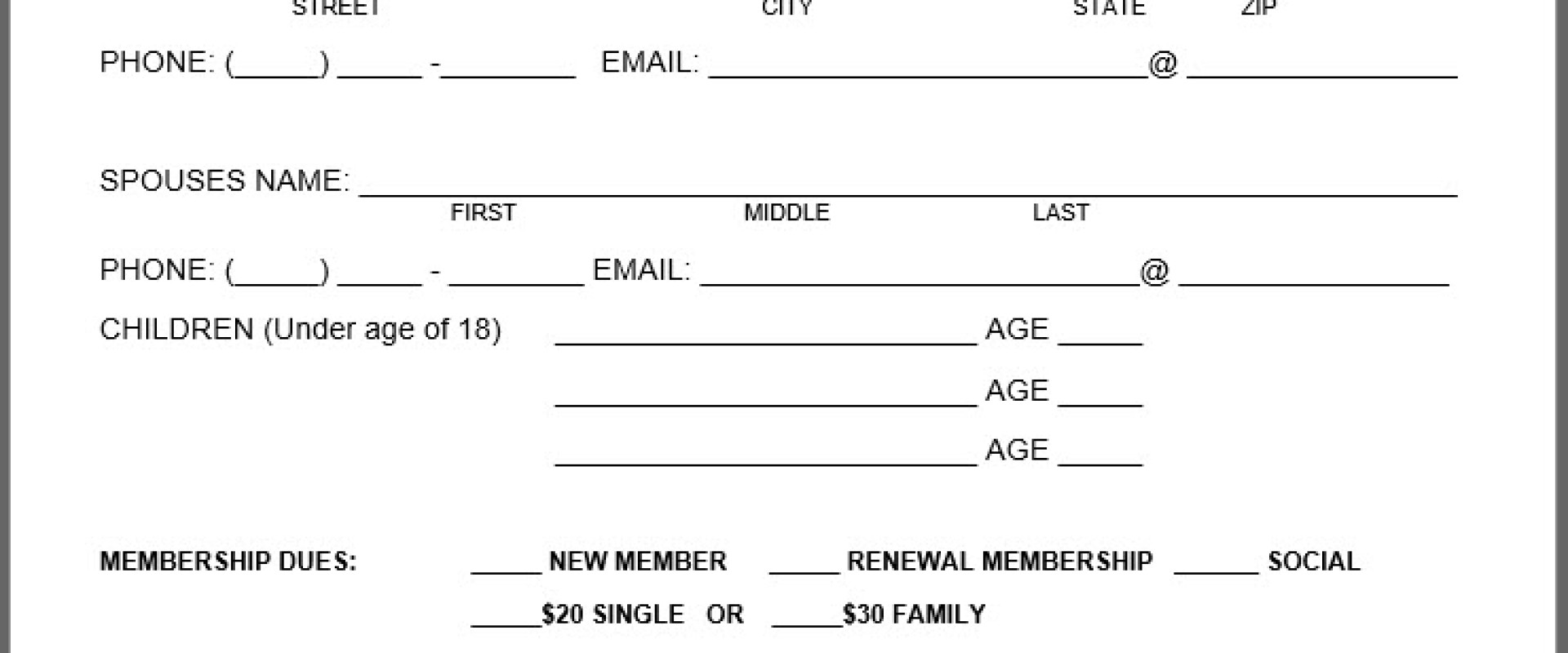 Poyganaires 2018-2019 Membership